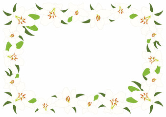 ユリ白フレーム