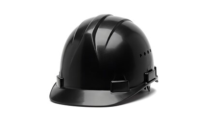 Fototapeta premium Black Hard Hat Safety Helmet for Construction and Industrial Work