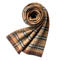 roll of silk scarf isolated