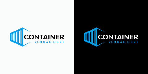 Vector logo design of the initial C in a container shape with a modern, simple, clean, and abstract style. Icon for business, shipping, logistics, and personal branding.