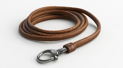 3D render of dog leash coiled