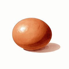 Morning Light one egg isolated watercolor vector illustration svg