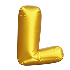 3D Letter L Balloon Illustration