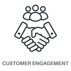 Simple Customer Engagement Design Icon, Simple Style Design Inspiration For Any Logos Interface And Purpose