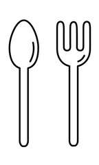 スプーンとフォークのアイコンセット