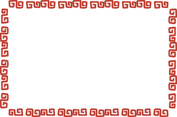 手描きの可愛い中華マークのフレーム