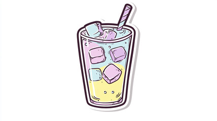 Fruity Galaxy Cup With Ice Cube. Because Drinks Should Sparkle Too