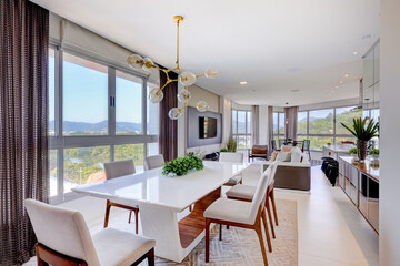Bright Modern Open‑Plan Interiors & Coastal Panorama