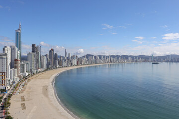 Stunning Panoramic View of Balne&aacute;rio Cambori&uacute; Beach and Skyline