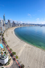 Stunning Panoramic View of Balne&aacute;rio Cambori&uacute; Beach and Skyline