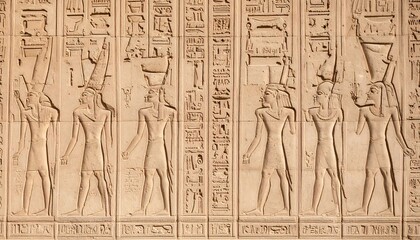 Naklejka premium Ancient Egyptian bas-relief carvings (4)