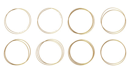 Collection of Golden Circle Frames for Graphic Design Projects and Invitations on BG