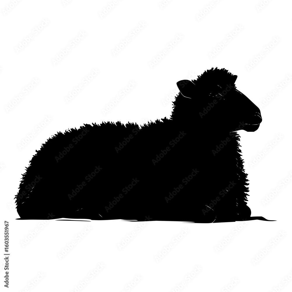 Poster digital sheep vector illustration for tech industry use in ai and machine learning projects and bloc