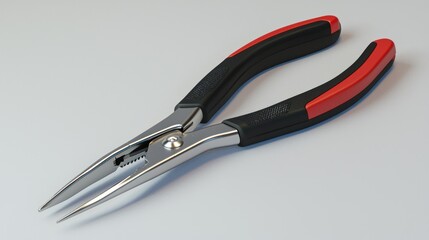 Obraz premium 3D render of pliers with rubber grip handles