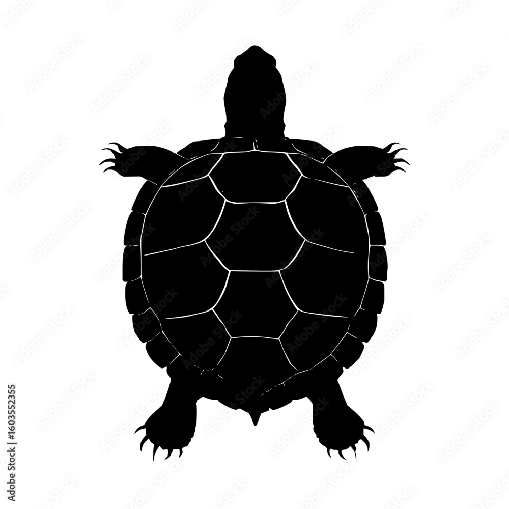 Poster turtle shell robot ai automation technology vector design for tech company logo and branding assets