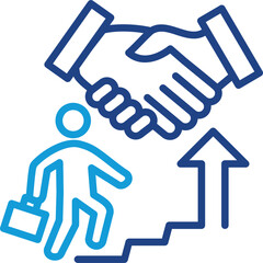Succession Planning Policy line color icon