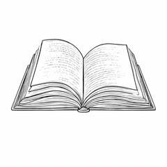 Obraz premium Open Book - Line Art Illustration
