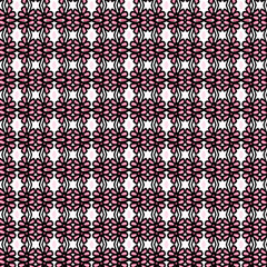 Elegant floral mandala-inspired pattern in pink and black. Ideal for textiles, wallpapers, and feminine fashion prints. Balanced symmetry and high detail.