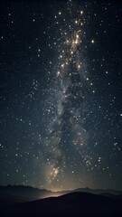 Minimal Glowing Particle Dust Background on Dark Starfield Texture