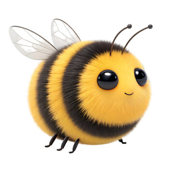 bee on white background