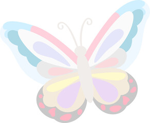 Butterfly in Quiet Snow Sky – Winter Dream Color Icon