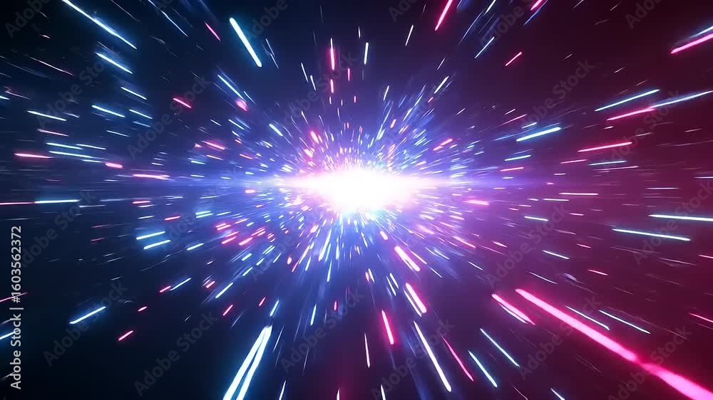 Wall mural colorful explosion of light and energy in a cosmic space, creating a vibrant and dynamic backdrop