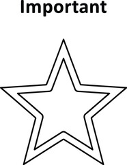 Fototapeta premium A bold outline of a star shape is featured prominently, conveying a sense of importance and highlighting the geometric design with its clear, defined lines and simple aesthetic.