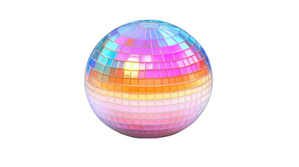 Obraz premium disco ball on white background