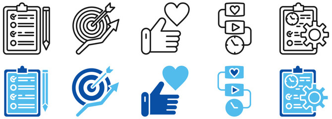 Construction and Building Solid Icons Set - Tools, Safety, and Engineering Concepts 