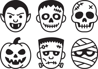 Halloween Monster Head Set


