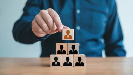 Building strong teams with wooden blocks, talent acquisition, and leadership