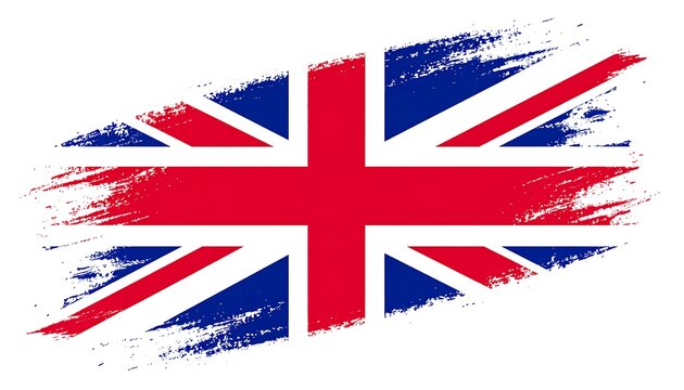 Brushstroke Union Jack Flag