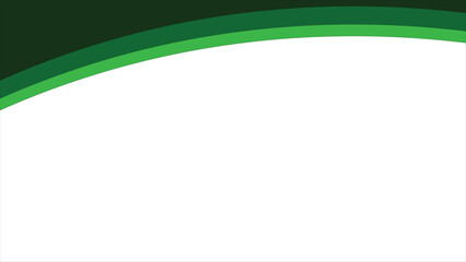 Abstract green waves border design element on white background