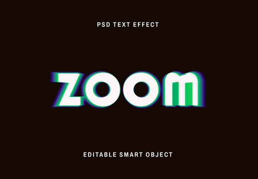 Motion Blur Zoom Typography Text Effect