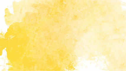 Yellow watercolor background with copyspace for your design. vector.