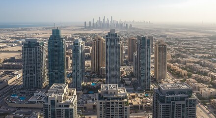 Obraz premium The Palm Jumeirah, Dubai, United Arab Emirates. luxury real estate in Dubai.