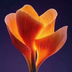 Glowing orange flower petals