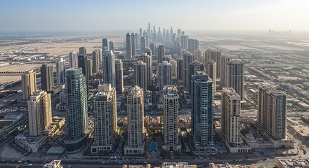 Obraz premium A unique angle of The Palm Jumeirah