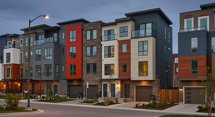 Private residential sector with villas and cottages in Dubai . Arabic architecture . Architecture of Dubai .