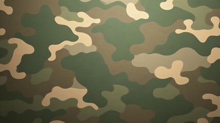 Fototapeta premium A full frame shot showcasing a classic camouflage pattern with green brown and beige colors blend together