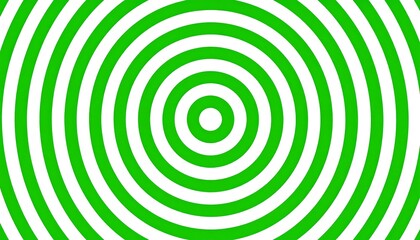 Obraz premium Circular concentric green and white pattern