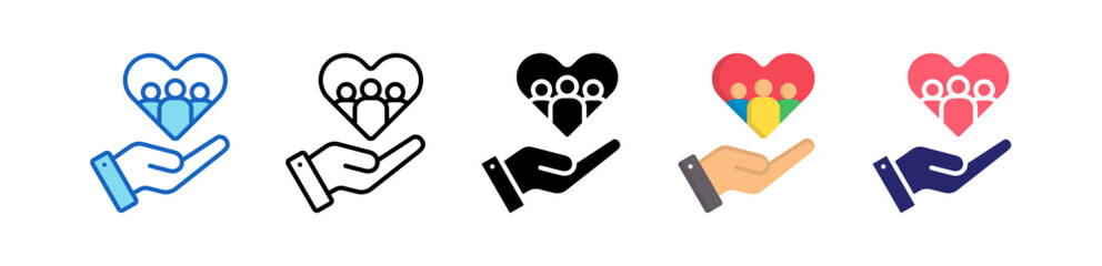 Public Services Multiple Style Icon Set Collection.  