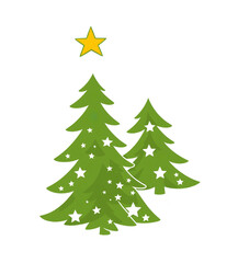 Obraz premium festive green christmas tree display