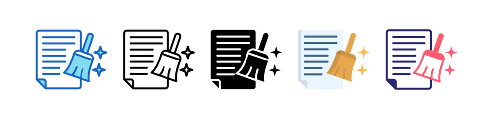 Data Cleaning Multiple Style Icon Set Collection.   © Awicon