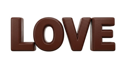chocolate word on white