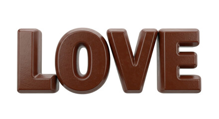 chocolate word on white