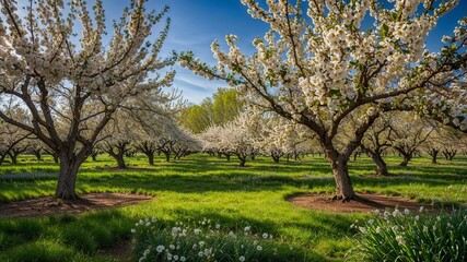 Fototapeta premium blooming apple tree