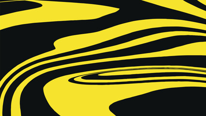 yellow and black liquid organic swirl background