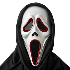 black mask on white background