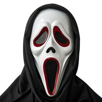 black mask on white background